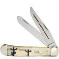 Pocket Knife - American Lineman Natural Bone Trapper, 4 1/8 Inch Closed - Second Edition