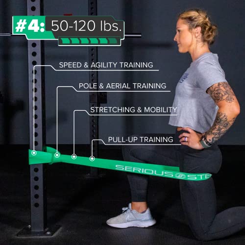 Serious Steel 41" Resistance Band Set with 4 Levels for Pull-Ups & Training