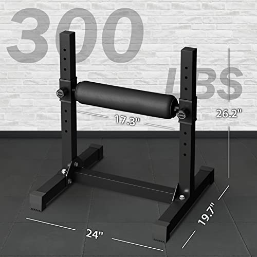 GMWD Bulgarian Split Squat Stand - Black One Leg Squat Roller for Lower Body Training