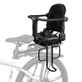 Rear Child Bike Seat Black Adjustable Backrest Toddler Bike Seat for Adults