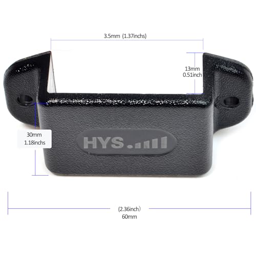 HYS Single Side Radio Car Mount Kit with Screws - Black for Handheld Radios