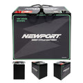 Newport 12V 50Ah Deep Cycle Marine Battery - Heavy-Duty AGM Trolling Motor Power