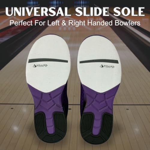 Pyramid Women’s Path Lite Black/Purple Seamless Mesh Bowling Shoes 8.5