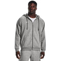 Under Armour Men's Rival Fleece Full Zip Hoodie Castlerock Light Heather Large