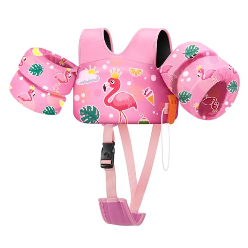 Toddler Swim Vest for 13-33 lbs Pink Adjustable Water Safety Float