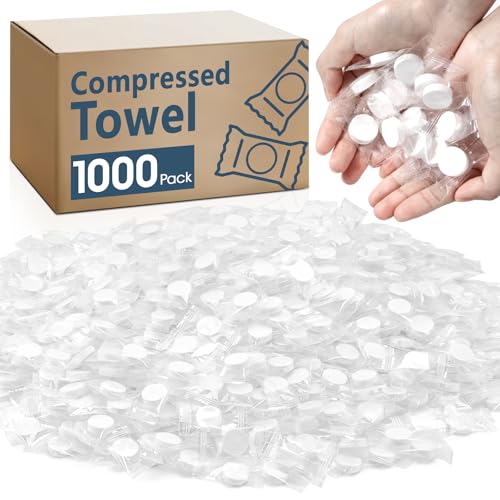 Mini Compressed Towels 20cm x 22cm, 1000 Pack - Camping & Travel Towels
