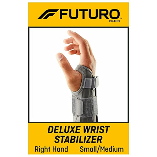FUTURO Deluxe Wrist Stabilizer Right Hand S/M - Adjustable Support for Daily Wear