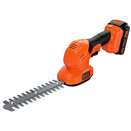 BLACK+DECKER 20V MAX Cordless Shear Shrubber Kit, Lightweight Hedge Trimmer