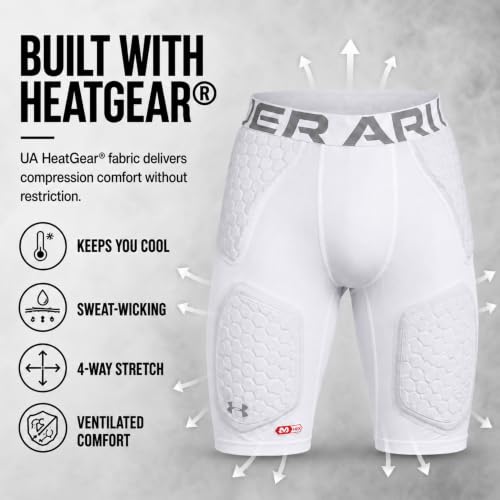 Under Armour Gameday 5-Pad Football Girdle for Men - White / Medium
