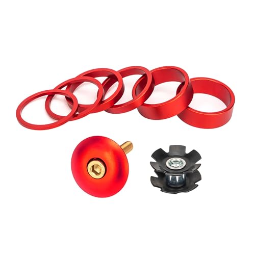 Purple Bicycle Headset Spacer Kit Aluminium Alloy with Stem Cap & Bolts