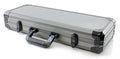 Deluxe 500-Piece Poker Chip Case in Gray Aluminum with Wooden Trays