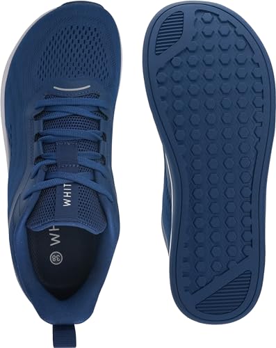 WHITIN Women's Wide Toe Box Zero Drop Road Running Shoes - Blue 8
