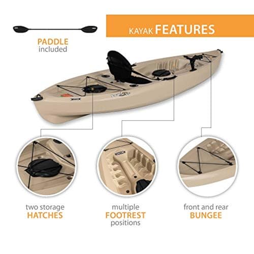 Lifetime Tamarack Angler 100 Fishing Kayak with Paddle & Multiple Storage