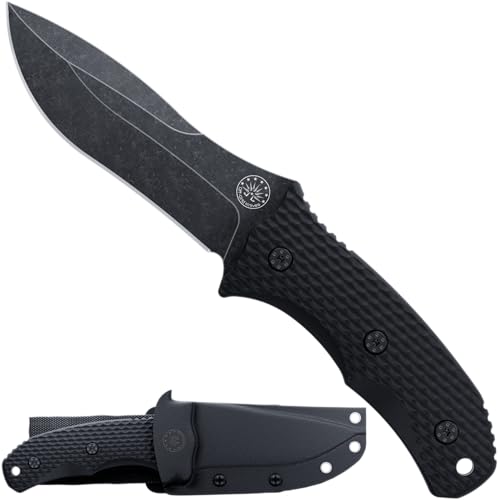Off-Grid Knives Backcountry Blackout V2 Fixed Blade Knife Cryo D2 Steel G10 Scales Camping Hunting Survival