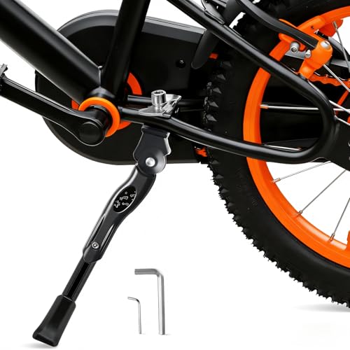 Kids Bike Kickstand for 16-20 Inch Wheels Adjustable Center Mount Black