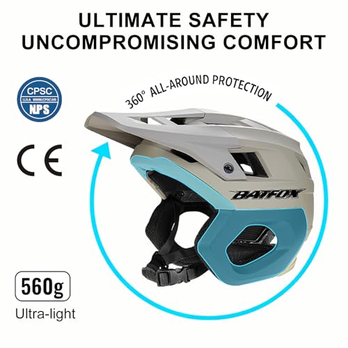 Mountain Bike Helmet for Men & Women, Khaki, M (54-56cm) - Adult Cycling Safety Gear