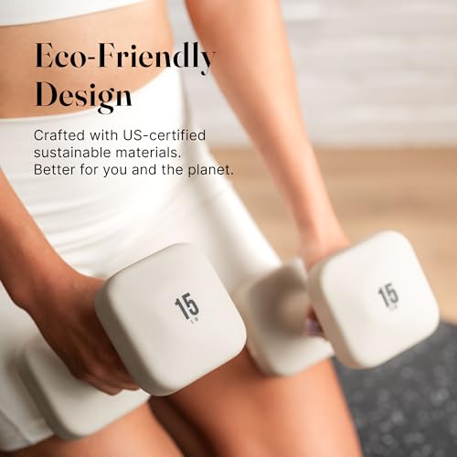 WeGym Square Dumbbell Set for Home Gym - Lower Sandstone-No Rack