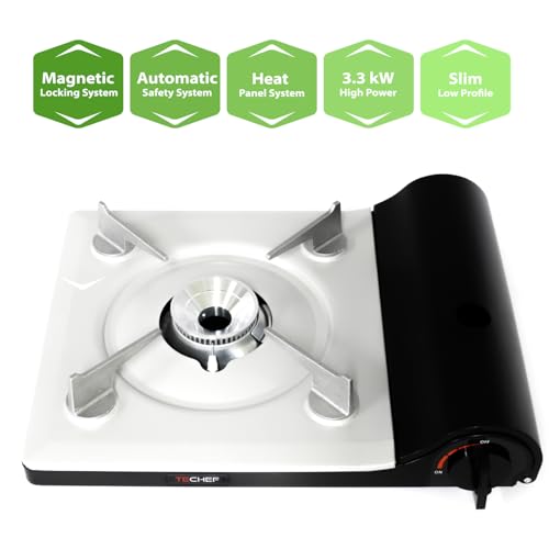 Portable Butane Gas Stove Burner - Slim Design Camping Stove Made in Korea