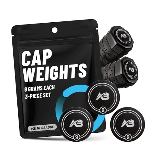 3-Piece Pickleball Paddle Cap Weights Set - 9g End Cap Counterbalance for Better Control