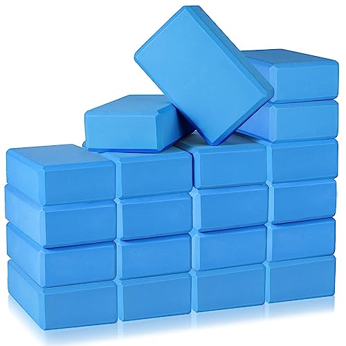 High-Density Foam Yoga Blocks Bulk 20-Pack - 9 x 6 x 3 Inches Support