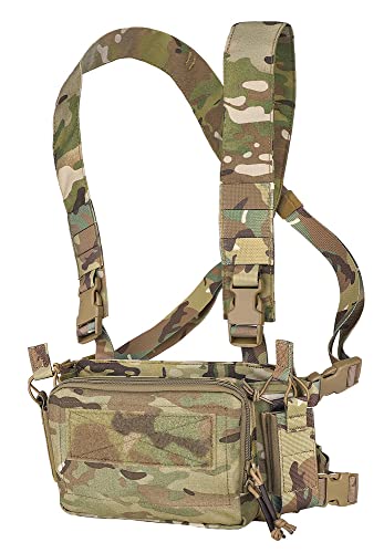 KRYDEX Tactical Chest Rig with Triple Mag Pouch Insert - Mc Variation