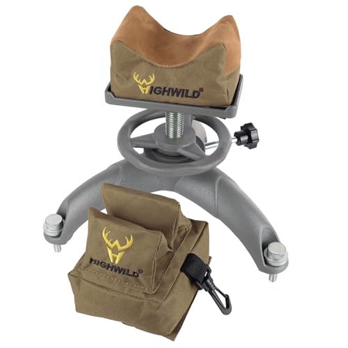 Highwild Adjustable Shooting Rest with Front & Rear Rest Bags - Outdoor Gun Support
