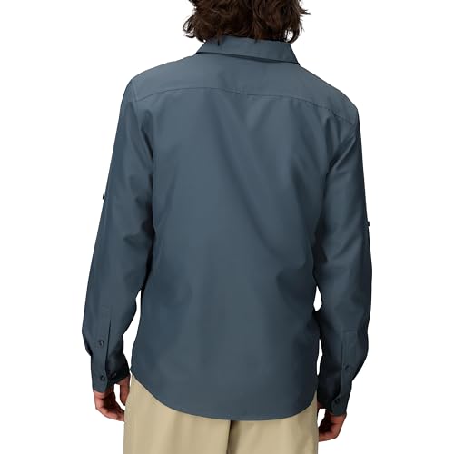 Men's UPF 40 Long Sleeve Shirt - Thunderhead Large Lightweight Breathable