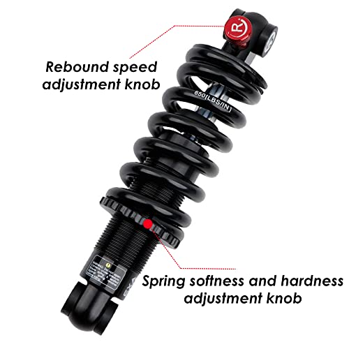 JFOYH EXA Form 291R Rear Shock Absorber 190mm/650LBS Adjustable MTB e-Bike Scooter