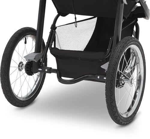 Baby Jogging Stroller with Canopy, Storage & Safety Harness