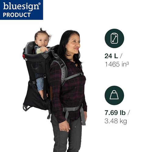 Osprey Poco Child Carrier Backpack - Koseret Green, Adjustable Hiking Baby Carrier with Sunshade