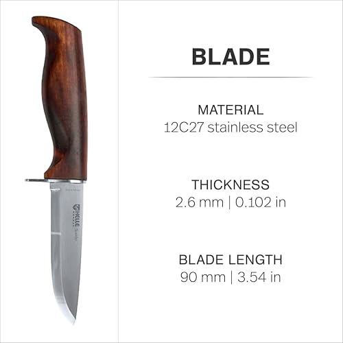 Outdoor Fixed Blade Knife 3.54" Blade with Sheath - Scandinavian Design