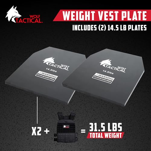 14.5Lb Weight Plate for Tactical Weight Vest - Durable Steel Resistance Training