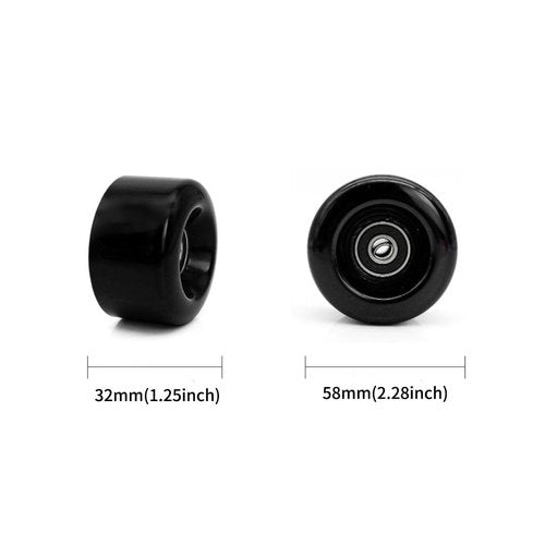 SzBlaZe 8 Pack 82A 58 x 32mm QUAD Roller Skates Wheels with Bearings double Line Skates Wheels for Outdoor or Indoor Skateboard Roller Skates Wheel Accessories(Jelly Purple)