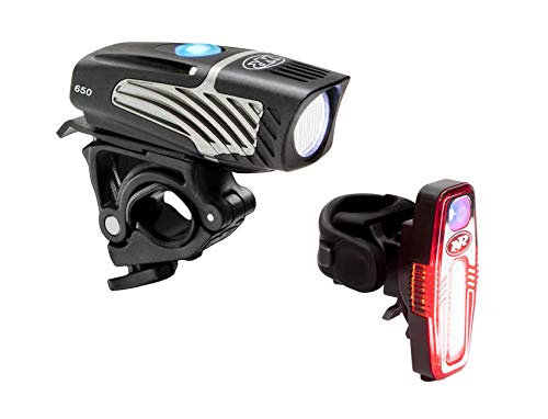 Bike Light Combo 650 Lumens Front & 110 Lumens Rear USB Rechargeable Waterproof
