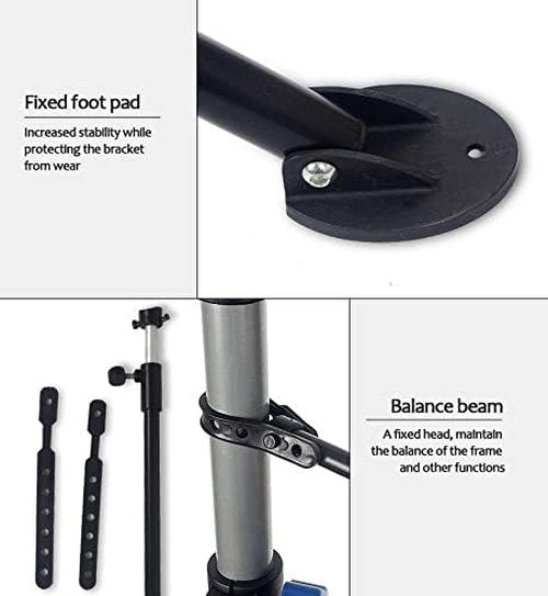 CROSS LAND Bike Repair Stand with Quick Release Bicycle Maintenance Rack Bike Workstand Height Adjustable and Portabl with Tool Tray Extensible Bike Repair Rack for Road & Mountain Bikes