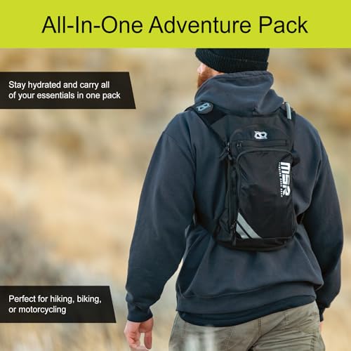 MSR Enduro Hydration Pack 2L Black - Lightweight Cycling Water Backpack
