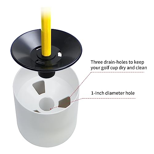 4 Pack Golf Practice Hole Set with Fiberglass Flagstick & Cup - Backyard Putting Green