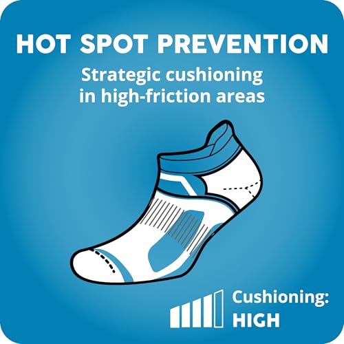 Unisex Athletic Running Socks with Cushioning Impact Resistance - Black, Medium