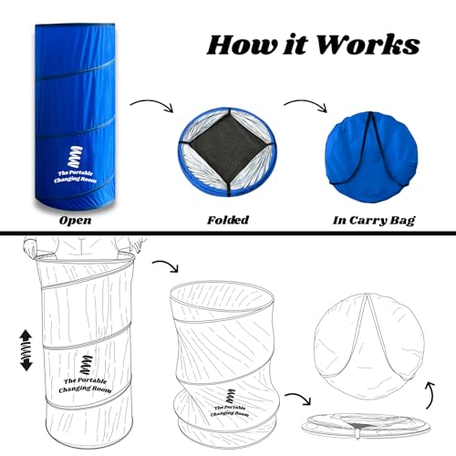Portable Changing Room Pop Up Privacy Tent - Blue, Lightweight & Easy Setup