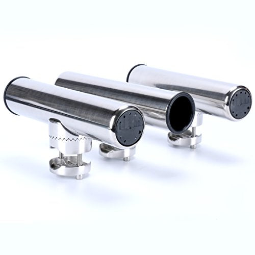 Amarine Made 4-Pack Boat Fishing Rod Holders Stainless Steel Adjustable Mounts