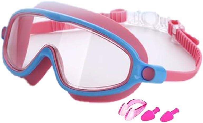Skiennix Kids' Large Frame Waterproof Anti-Fog Swimming Goggles - 2025 Summer Wide View Design