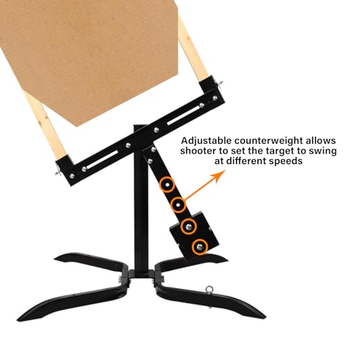 Heavy-Duty Steel Swinger Target Stand for Paper & Cardboard Shooting Targets