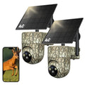 TKENPRO 4G LTE Cellular Trail Camera with Solar Power, Camo 2-Pack