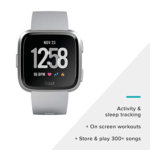 Fitness Smart Watch with Heart Rate Tracking and Music Control - Gray/Silver Aluminum