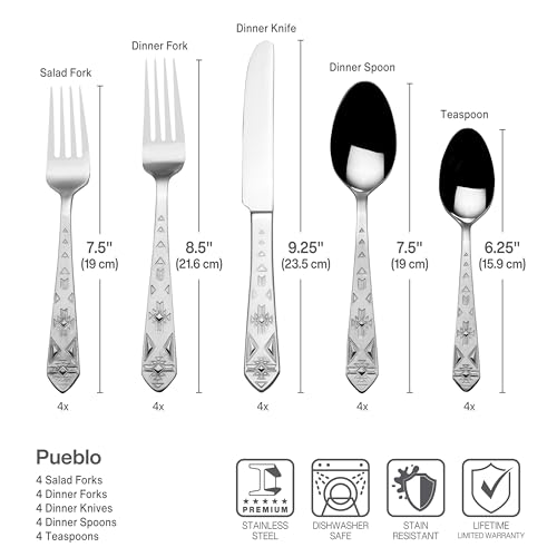 Towle Pueblo 20-Piece Flatware Set - Service for 4, Southwest Design