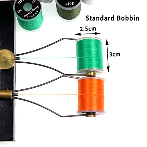 Fly Tying Thread Set - 12 Bright Colors, 140D Nylon for Dry and Wet Flies