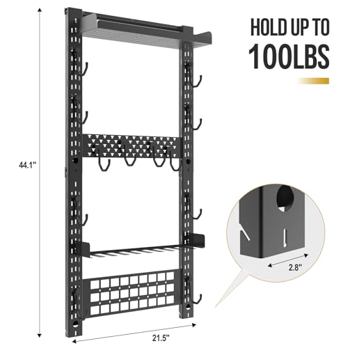 ONETIGRIS MOLLE Panel & Shelf Wall Mount Gun Rack with Removable Accessory Tray