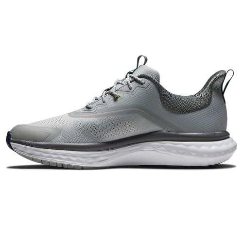 FootJoy Men's FJ Quantum Golf Shoes Grey/White/Blue 10.5 Waterproof Breathable