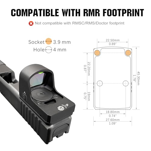 ohhunt RD U2 3 MOA Green Dot Sight for RMR Footprint, Shockproof & Waterproof