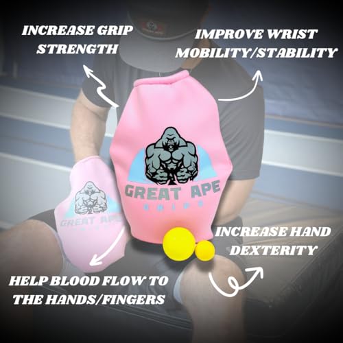 Grip Strength Trainer Hand Exerciser with Stress Balls & Rice Bucket